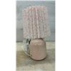 Image 5 : Pair of Table Lamps with Pleated Shades and Speckled Ceramic Bases, 11” H