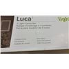 Image 2 : Lightica Luca 3-Light Vanity Bar, Chrome Finish, Clear Glass, 20.5” W x 7.9” H x 5.3” D