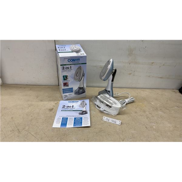 Conair Turbo ExtremeSteam 2-in-1 Steamer and Iron, Quick Start Guide, and Accessories