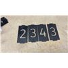 Image 5 : Artika Bowen LED Lighted House Number Sign, Model OUT-BOW5C-C1BL, and Number Stencils