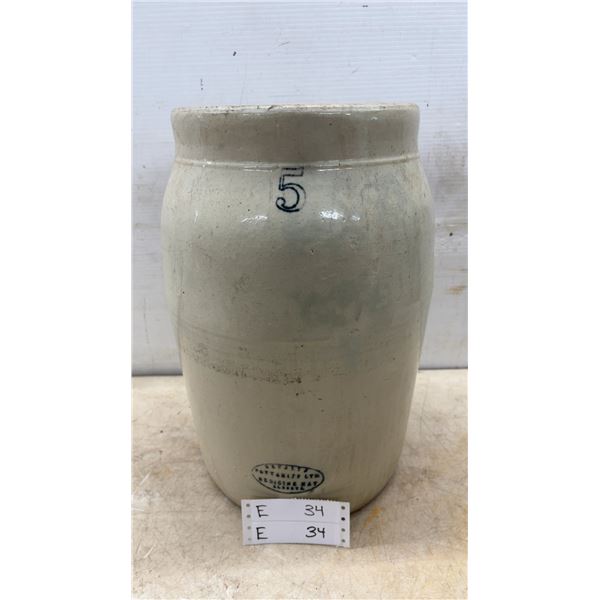 Medalta Potteries Ltd. 5 Gallon Stoneware Crock