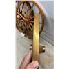 Image 3 : Three Wooden Wagon Wheels with Copper Hubs 25”