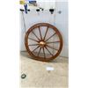 Image 5 : Three Wooden Wagon Wheels with Copper Hubs 25”