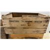 Image 2 : Manitoba Telephone System Supply Dept. Crate, Canadian Butter Crate, and 2 Wood Sieves