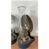 Image 7 : Four Wall-Mount Kerosene Lamps with Corrugated Tin Reflectors and Glass Chimneys