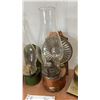 Image 3 : Four Wall-Mount Kerosene Lamps: Two Brass-Tone, One Green, One Copper-Tone