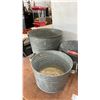 Image 2 : Galvanized Buckets and Aluminum Pots
