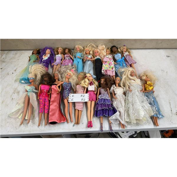 Lot of 29 Barbie Dolls, Including 1980s and 1990s Era, and Assorted Fashions