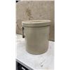 Image 4 : Medalta Potteries 5 Gallon Crock with Wood and Wire Handles, Redcliff, Alta. Canada