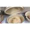 Image 3 : Enamelware Lot: Large Roaster, Basin, Bucket, Colander, 2 Saucepans, and Lid