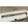 Image 4 : Three Wood and Metal Doubletree/Singletree Bars with Rings and Hooks