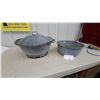Image 1 : Vintage Grey Speckled Enamelware Lidded Pot and Utility Bucket