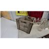 Image 6 : Saskatchewan Co-Operative Creamery Association Ltd. Wooden Crate and 10x Glass Milk Bottles