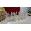 Image 5 : Vintage Wooden Deposit Butter Case Crate and 13x Clear Glass Bottles