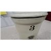 Image 4 : Medalta Stoneware 3-Gallon Crock with Lid, Medicine Hat, Alberta with graphics of a chief