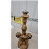 Image 3 : Vintage Gold-Finished Figural Cherub Candelabrum, Chalkware, 25” Tall