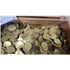 Image 2 : Wooden Display Box with Clear Lid Full of Brass "No Cash Value" Game Tokens