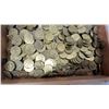 Image 3 : Wooden Display Box with Clear Lid Full of Brass "No Cash Value" Game Tokens