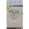 Image 1 : Medalta Potteries Ltd. 5 Imperial Gallon Stoneware Crock with Wire and Wood Bail Handles