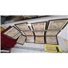 Image 1 : Set of 15 Antique-Style World Map Placemats with Black and Gold Borders