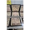 Image 3 : Set of 15 Antique-Style World Map Placemats with Black and Gold Borders