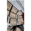 Image 4 : Set of 15 Antique-Style World Map Placemats with Black and Gold Borders