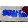 Image 1 : Assortment of Blue Plastic Stackable Parts Bins, Various Sizes