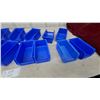 Image 2 : Assortment of Blue Plastic Stackable Parts Bins, Various Sizes