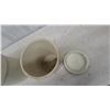 Image 6 : Medalta Potteries 2 Imperial Gallon Crock and One Gallon Crock, Both with Lids