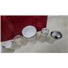 Image 5 : Vintage Ribbed Glass Pantry Jars and Shakers Including Embossed "Coffee" and "Tea"