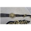 Image 4 : Antique British Horse Brasses on Leather Straps, Royal Coat of Arms, Longships Lighthouse