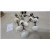 Image 3 : Assorted Antique Door Knobs Including Porcelain, Glass, and Metal With Partial Latch Assembly