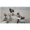 Image 4 : Assorted Antique Door Knobs Including Porcelain, Glass, and Metal With Partial Latch Assembly