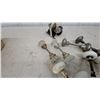 Image 5 : Assorted Antique Door Knobs Including Porcelain, Glass, and Metal With Partial Latch Assembly