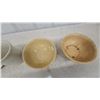 Image 5 : Medalta Potteries 1/2 Gallon Stoneware Crock with Lid and Two Yellow Ware Mixing Bowls