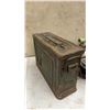 Image 6 : Vintage Ammo Box, Electric Irons, Cast Iron Trivet, Electric Heater, and Telephone