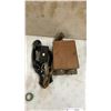 Image 7 : Vintage Ammo Box, Electric Irons, Cast Iron Trivet, Electric Heater, and Telephone