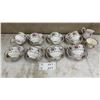 Image 1 : Royal Albert Petit Point China; 8 Tea Cups, 8 Saucers, Sugar and Creamer