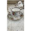 Image 3 : Royal Albert Petit Point China; 8 Tea Cups, 8 Saucers, Sugar and Creamer