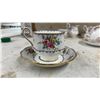Image 2 : Royal Albert Bone China "Petit Point" Tea Set: 8 Cups, 8 Saucers, Creamer, and Sugar Bowl