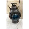 Image 5 : Adlake Kero CN Railway Lantern with Blue and Amber Lenses, with burner