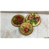 Image 5 : Vintage Wall Decor Chalkware: 2 Mushroom Wall Hooks, Basket of Veggies Wall Hook, 2 Doll Plaques