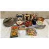 Image 1 : Vintage Tin Boxes, Mother Goose Drinking Straws, Hair Curlers