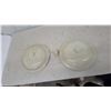 Image 1 : Pair of Vintage Cream Glazed Stoneware Lids, Both for 6-Gallon