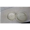 Image 4 : Pair of Vintage Cream Glazed Stoneware Lids, Both for 6-Gallon
