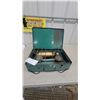 Image 1 : Eaton's of Canada Vintage 2-Burner Portable Camping Stove with Green Metal Case and Brass Fuel Tank
