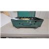 Image 4 : Eaton's of Canada Vintage 2-Burner Portable Camping Stove with Green Metal Case and Brass Fuel Tank