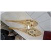 Image 1 : G&V Wood-Framed Alaskan Trail Snowshoes with Woven Decking and Leather Bindings
