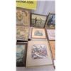 Image 3 : Large Lot of 16 Vintage Framed Pictures: Landscapes, Portraits, and Florals