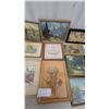 Image 4 : Large Lot of 16 Vintage Framed Pictures: Landscapes, Portraits, and Florals